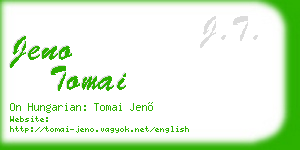 jeno tomai business card
