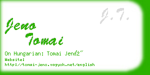 jeno tomai business card